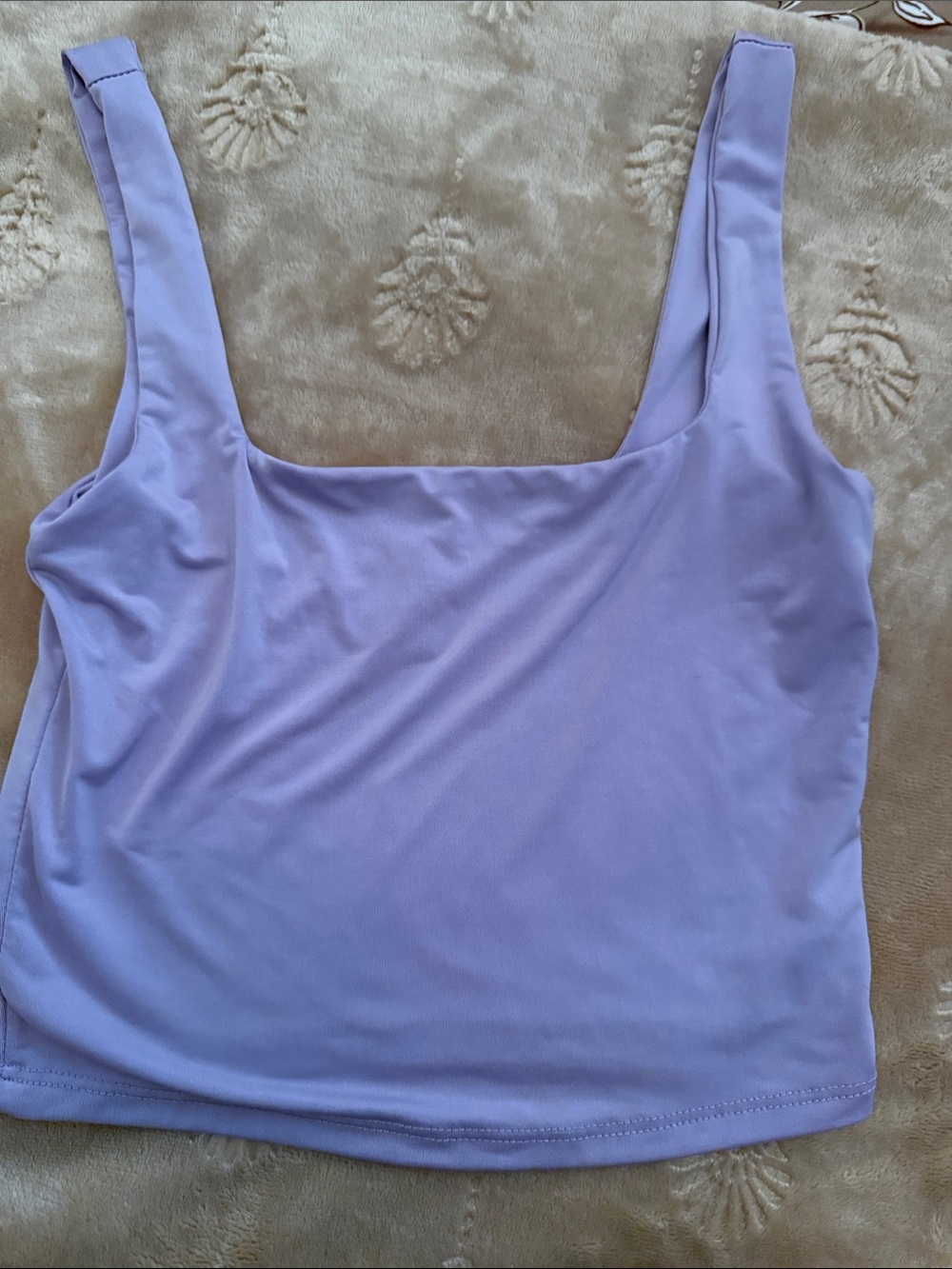 Square-Neck Lavender Tank Top